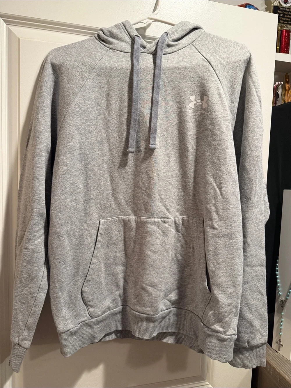 Under Armour Light Gray Pullover Hooded Sweatshirt
